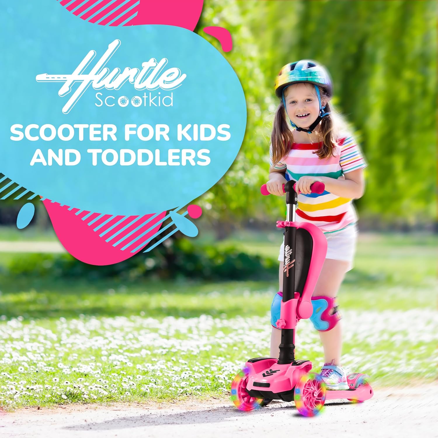 Hurtle ScootKid 3-Wheel Scooter with Seat photo 3