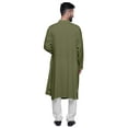 thumbnail image 2 of Atasi Solid Mens Kurta Cowl Drape Rayon Slub Festive Clothing Wear, 2 of 7