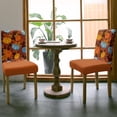 thumbnail image 3 of Fall Thanksgiving Chair Covers Set of 6,Blue Orange Pumpkin Dining Room Chair Cover,Autumn Maple Leaves Removable Washable Kitchen Chair Covers Chair Slipcover Protector for Party Holiday Decor, 3 of 7