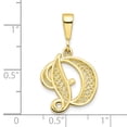 thumbnail image 3 of 10k Yellow Gold Dainty Letter D Initial Name Monogram Necklace Charm Pendant, 3 of 7