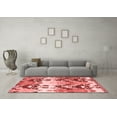 thumbnail image 3 of Ahgly Company Indoor Round Abstract Red Modern Area Rugs, 8' Round, 3 of 4