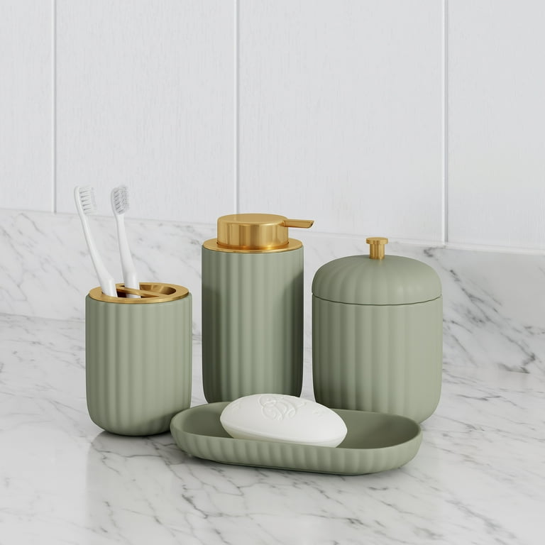 Beautiful by Drew Barrymore Green Ceramic Soap & Lotion Dispenser photo 7
