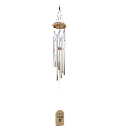 

Pet Memorial Wind Chime|25.5in Cat Dog Bereavement Gifts Paw Print Remembrance|Metal Garden Pendant for Indoor Outdoor Decoration