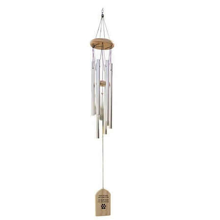 

Pet Memorial Wind Chime|25.5in Cat Dog Bereavement Gifts Paw Print Remembrance|Metal Garden Pendant for Indoor Outdoor Decoration