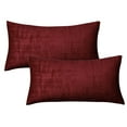 thumbnail image 3 of Home Soft Things Textured Velvet 2 Piece Pillow Shell Set - Ruby Wine - 14" x 26", 3 of 5