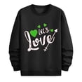 thumbnail image 4 of WREESH Mens Crewneck Sweatshirts Graphic Valentine's Day Love Printed Crewneck Sweatshirts Casual Pullover Black, 4 of 6