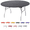 Black, variant on Kwik-Covers Bundle of 5 Round Plastic Table Cover - 72" Round, Zebra