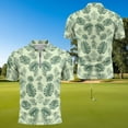 thumbnail image 4 of Aplkyhs Matching Golf Shirts for Couple Green Palm Leaf Mens Hawaiian Shirt Suitable for Outdoor Sports Mens Shirts Casual Soft and Comfortable Quick Dry Breathable Fabric, 4 of 6