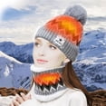 thumbnail image 5 of Sinhoon Unisex Winter Heated Beanie Hat Scarf Set, USB Rechargeable Winter Charging Thermal Hats Cap For Outdoor Activities Warm Gift for Men and Women elegant, 5 of 9