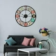thumbnail image 1 of Reloj de Pared de Granja, Silencioso, Sin Tictac, 16 Pulgadas, Estilo Rústico Retro, Relojes de Metal Decorativos para Sala de Estar, Dormitorio, Negro perfecl reloj de pared de la granja, 1 of 8