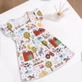 thumbnail image 2 of WhouRiu Girls Summer Cartoon Graphic Dresses Sleeveless Flutter Sleeve Crew Neck Dress Kids Comfortable Cute Party Sundress,8-9 Years, 2 of 4