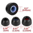 thumbnail image 4 of Geekria 3 Pairs Comfort Memory Foam True Wireless Earbuds Ear Tips Compatible With 4.5-6.3mm in-Ear Earphones Nozzle Blocking Noise Foam Tips / Earphone Eartips (S/M/L-Short), 4 of 6