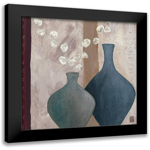 Romanelli, Karine 12x12 Black Modern Framed Museum Art Print Titled - Coton et jarres