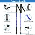 thumbnail image 2 of Trekking Poles Lightweight Aluminum Hiking Walking Sticks, Ayamaya Adjustable Collapsible Outdoor Trekking Pole with Cork Grip for Men Women, 2 of 8