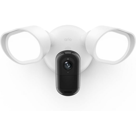 Restored Arlo FLW2001-100NAR Wired Floodlight Security Camera, White