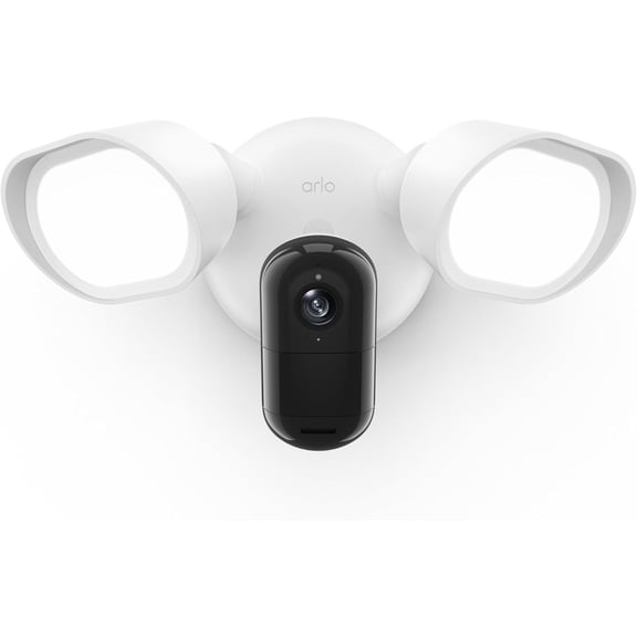 Restored Arlo FLW2001-100NAR Wired Floodlight Security Camera, White