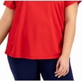 thumbnail image 2 of ID Ideology Plus Size Birdseye Mesh T-Shirt Licorice Red 3X, 2 of 3