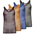 thumbnail image 1 of Keanu Mens String Vest Top (Pack of 4), 1 of 4