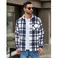 thumbnail image 2 of COOFANDY Mens Flannel Shirts Long Sleeve Lightweight Plaid Shirt Casual Button Down Shirts Jacket, 2 of 6