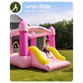 thumbnail image 4 of Bounce House Outfunny Indoor con tobogán para niños de 3 a 6 años, color rosa, 4 of 7
