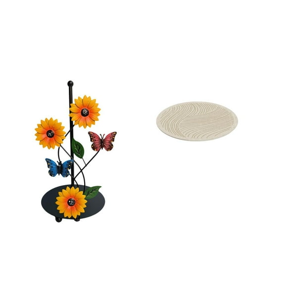 Soporte de papel higiénico,Porta toallas de papel de encimera,Portarrollos de cocina de pie para toallas de papel,Alfombra de área,Alfombra redonda decorativa de 60 cm para entrada de interior