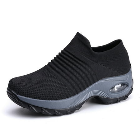 

Alexsix Soft Women Walking Shoes Running Shoes Breathable Heightened Summer Sneakers for Outdoor Sports Camping(Dark Gray 42)