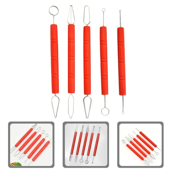 HOMEMAXS  5 Pcs Pottery Clay Graver Set DIY Tools Practical Kit