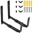 thumbnail image 2 of Adjustable Planter Box Bracket Window Box Bracket Carbon Steel Flower Box Holder Sturdy Railing Flower Pot Bracket for 6-12cm Deep Planter Box, 2 of 10