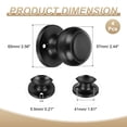 thumbnail image 2 of 4 Pcs Poignées de Porte Factices Rondes en Acier Inoxydable Boutons de Porte Bouton Latéral Sans Rotation Noir Mat, 2 of 7