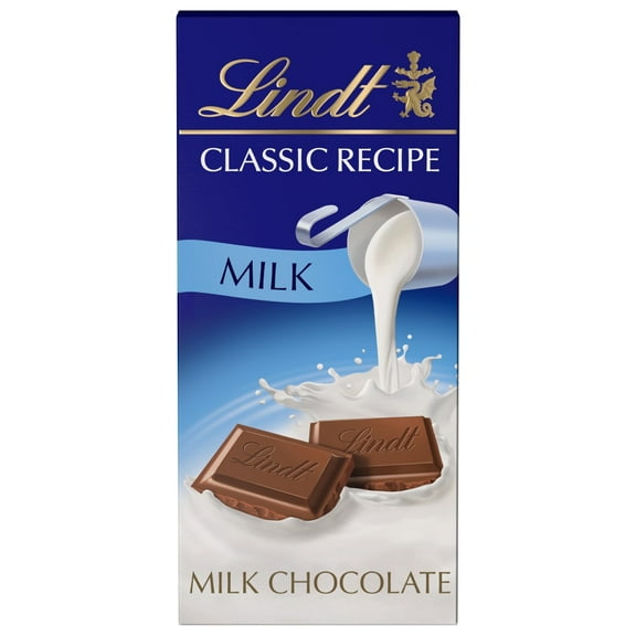 Pack of 2 Lindt CLASSIC RECIPE Milk Chocolate Candy Bar, 1 bar, 4.4 oz (packaging may vary)