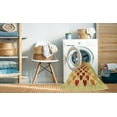 thumbnail image 2 of Ahgly Company Machine Washable Indoor Round Transitional Pumpkin Orange Area Rugs, 3' Round, 2 of 7