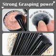 thumbnail image 4 of Juego de brochas de maquillaje GZIXBDA 48 piezas sintéticas para principiantes, color negro, 4 of 9