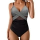 thumbnail image 2 of Trajes de baño de una pieza para mujer Trajes de baño estampados sin mangas de gran tamaño para mujer Conjunto de bikini con cuello en V colgante Traje de baño sin mangas, 2 of 4