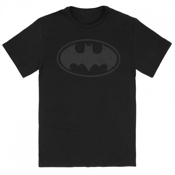 Batman Black on Black Logo T-Shirt-Medium