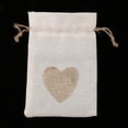 thumbnail image 2 of 10 Small Drawstring Gift Bags , Beige, 10x14.5cm, 2 of 10