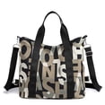 thumbnail image 2 of Bolsa Bolsos de hombro para mujer bandolera de nailon con letras de viaje con asa superior (caqui) Likrtyny Para Estrenar, 2 of 4