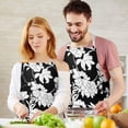 thumbnail image 3 of Pioneer Flower Floral Print Pattern Apron-Garden Aprons for Women with Pockets-Cotton Linen Waterproof Kitchen Cooking Gardening Aprons Adjustable for Kitchen,Cooking,BBQ and Salon 33x27 Inch, 3 of 7