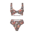 thumbnail image 4 of Daiia Foxes Women's Bikini Set Two Piece Swimsuit High Waisted Bikini Adjustable Straps Bikini Perfect for Beach, Pool, and Summer Vacation-XX-Large, 4 of 9