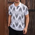 thumbnail image 1 of Blusas y camisas de manga corta y cuello redondo para hombre. Camisas casuales de moda para hombre. Blusa de manga corta y cuello redondo de color liso., 1 of 3