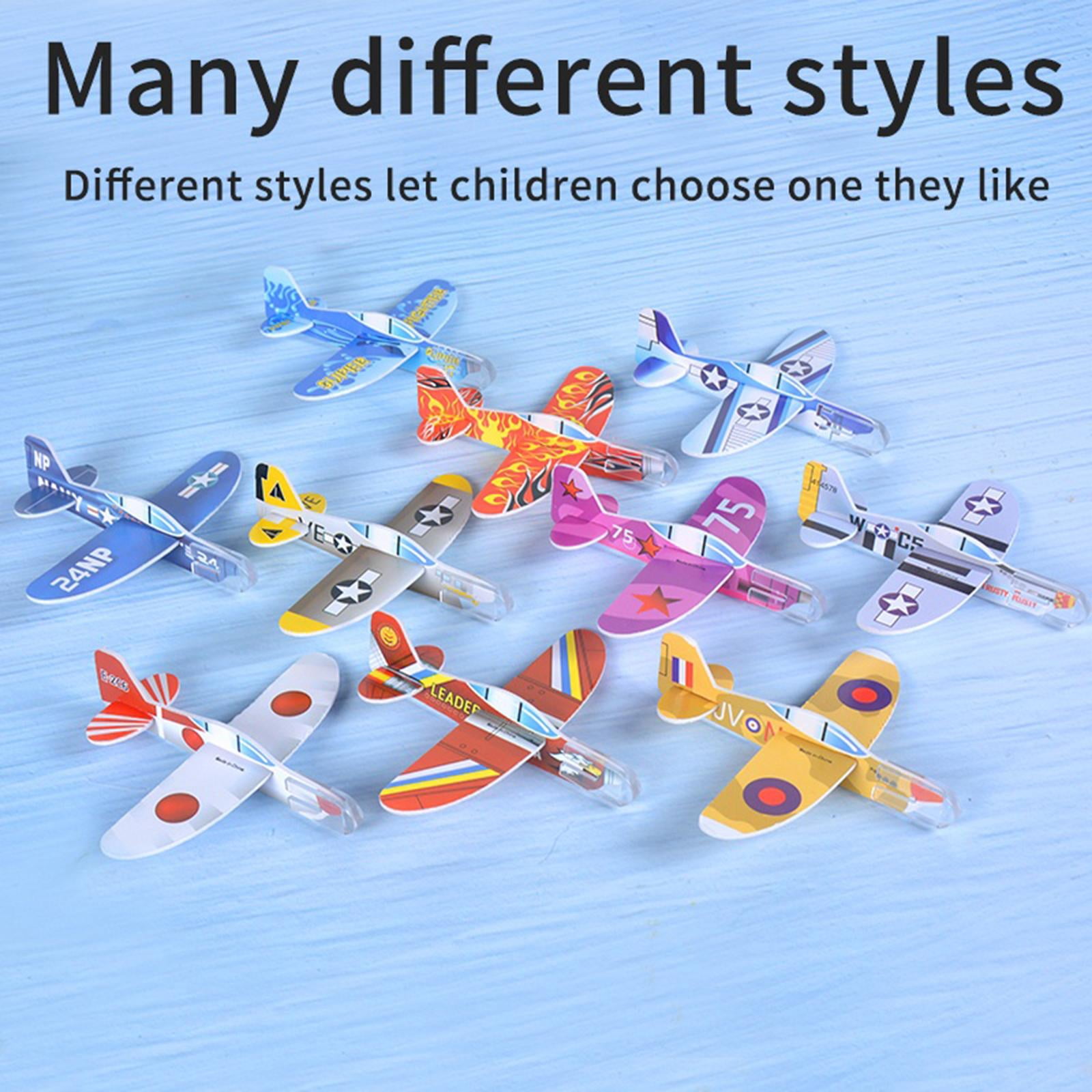 Avion Polystyrene Planeur Enfant - 35CM 2 Pack Avion En Planeur Polystyrène Lancer Manuel Foam Planeur en Mousse pour Enfants - BY VCOSTORE