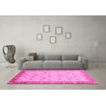 thumbnail image 3 of Ahgly Company Indoor Round Abstract Pink Modern Area Rugs, 4' Round, 3 of 4
