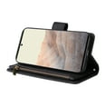 thumbnail image 6 of SaniMore Case for Google Pixel 6 Pro 6.7" 2021, PU Leather Zipper Wallet Cover [RFID Blocking] Card Slot Magnetic Clsap Flip Folio Wrist/Crossbody Strap Kickstand Full Protective Cover, Black, 6 of 16