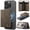 Brown, variant on Kowauri for MagSafe Card Wallet Bag compatible with MagSafe Invisible Ultra-Thin Lightweight Kickstand Magnetic Mobile Wallet Man Woman, 4 Card Slots + 1 Cash Bag. (Black, Magnetic Wallet)