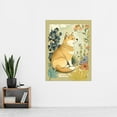 thumbnail image 2 of Shiba Inu Dog in Flower Field Modern Pastel Watercolour Illustration Extra Large XL Wall Art Poster Print, 2 of 3