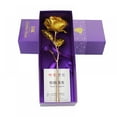 thumbnail image 1 of 24K Gold Plated Rose Flower Valentines Day Gift Birthday Romantic Golden Flower 1PCS, 1 of 12