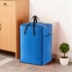 thumbnail image 4 of Bolsa organizadora de gran capacidad para colchas | Tela no tejida, plástico, azul | Plegable para guardar ropa de cama y mantas | Asa reforzada, cremallera bidireccional, varios tamaños (L/M/S), 4 of 6