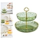 thumbnail image 4 of Soporte para cupcakes de 2 niveles, soporte para pasteles, estante para postres, plato de exhibición, mesa para aperitivos y frutas Verde, 4 of 9