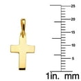 thumbnail image 2 of Precious Stars 14K Yellow Gold Religious 0.78" Cross Unisex Pendant with 20" Chain Necklace, 2 of 5