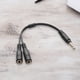 thumbnail image 1 of Adaptador de cable divisor Y de audio estéreo de 3,5 mm macho a 2 hembra para auriculares Mic, 1 of 9
