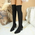 thumbnail image 6 of Wensltd Women Fashion Over The Knee Boots Winter Trendy Retro Solid Color Long Calf Boots Comfortable Stylish Party High Heel for Women, 6 of 9